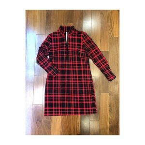 Long sleeve plaid pointe dress